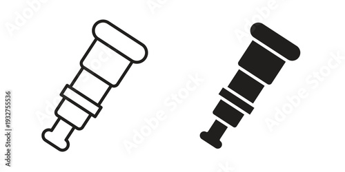 Boat Telescope icon Symbol for App and Web UI Design Vectors