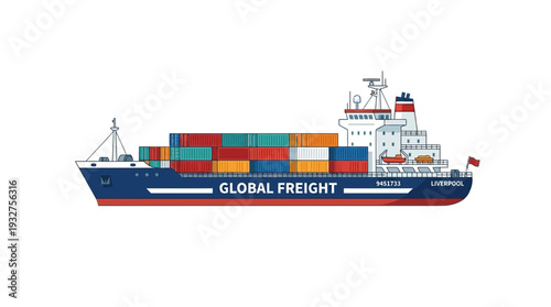 Container Ship Global Freight