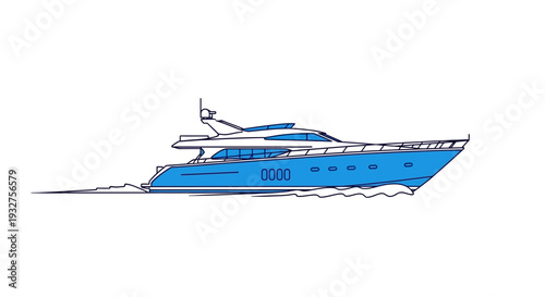 Modern Luxury Yacht Illustration