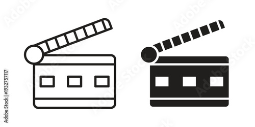Cinema flapper icon Symbol for App and Web UI Design Vectors