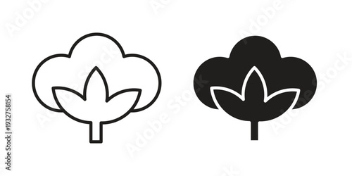 Cotton icon Symbol for App and Web UI Design Vectors