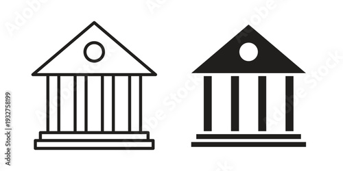 Courthouse icon Symbol for App and Web UI Design Vectors