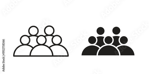 Crowd icon Symbol for App and Web UI Design Vectors