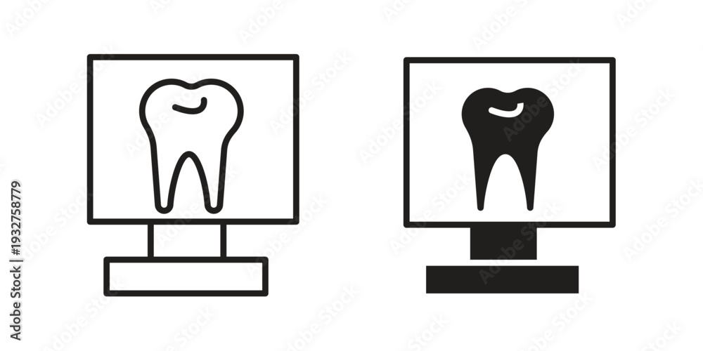 Fototapeta premium Dental X ray icon Symbol for App and Web UI Design Vectors