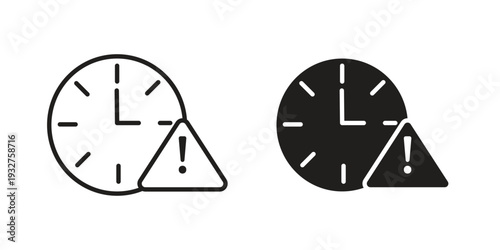 Deadline icon Symbol for App and Web UI Design Vectors