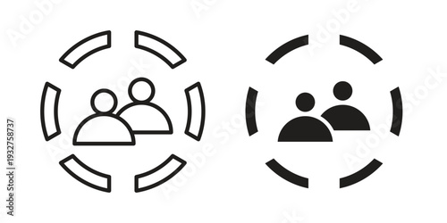 Demographics icon Symbol for App and Web UI Design Vectors