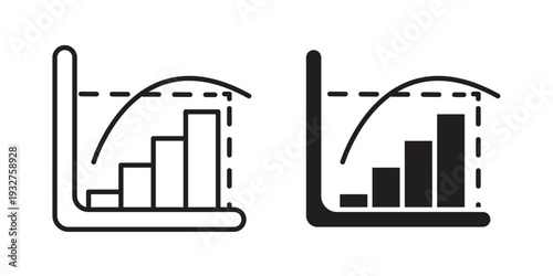 Diminishing returns icon Symbol for App and Web UI Design Vectors