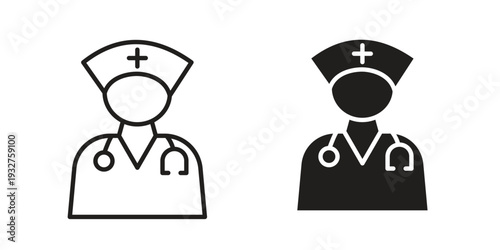 Doctor icon Symbol for App and Web UI Design Vectors