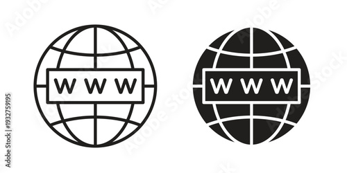 Domain icon Symbol for App and Web UI Design Vectors