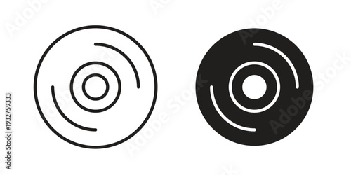 DVD icon Symbol for App and Web UI Design Vectors