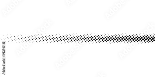 Halftone rhythm black wave. Vector illustration. Halftone circle dots pattern.