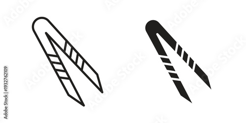 Eyebrow tweezers icon Symbol for App and Web UI Design Vectors
