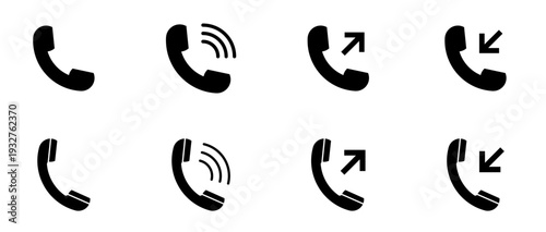 Phone icon. Telephone icon symbol. Received or finished conversation icon. Vector illustration
