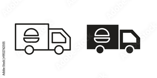 Food truck icon Symbol for App and Web UI Design Vectors
