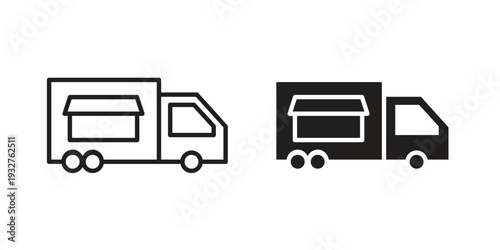 Food truck icon Symbol for App and Web UI Design Vectors