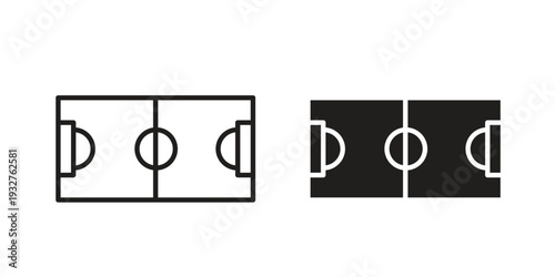 Football field icon Symbol for App and Web UI Design Vectors