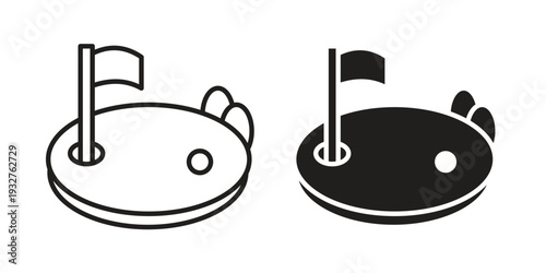 Golf yard icon Symbol for App and Web UI Design Vectors