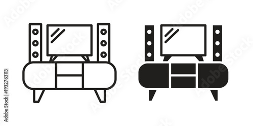 Home cinema icon Symbol for App and Web UI Design Vectors