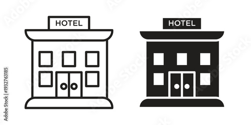 hotel icon Symbol for App and Web UI Design Vectors