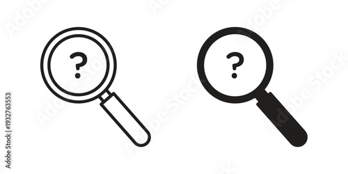 Investigate icon Symbol for App and Web UI Design Vectors