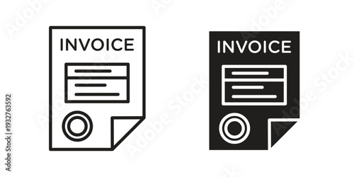 Invoice icon Symbol for App and Web UI Design Vectors