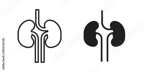 Kidney disease icon Symbol for App and Web UI Design Vectors