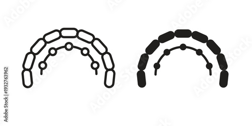 Lingual braces icon Symbol for App and Web UI Design Vectors