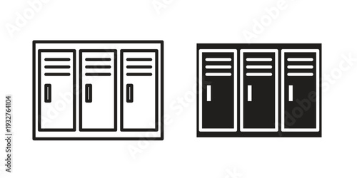 Lockers icon Symbol for App and Web UI Design Vectors