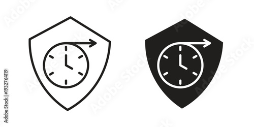Long term icon Symbol for App and Web UI Design Vectors