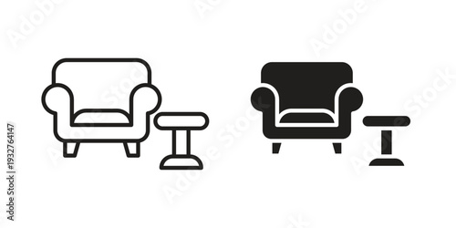 Lounge icon Symbol for App and Web UI Design Vectors