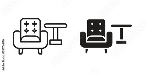 Lounge icon Symbol for App and Web UI Design Vectors