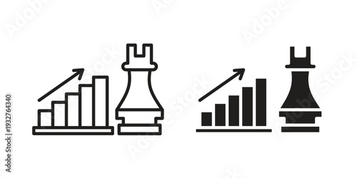 Marketing strategy icon Symbol for App and Web UI Design Vectors