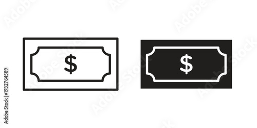 Money icon Symbol for App and Web UI Design Vectors