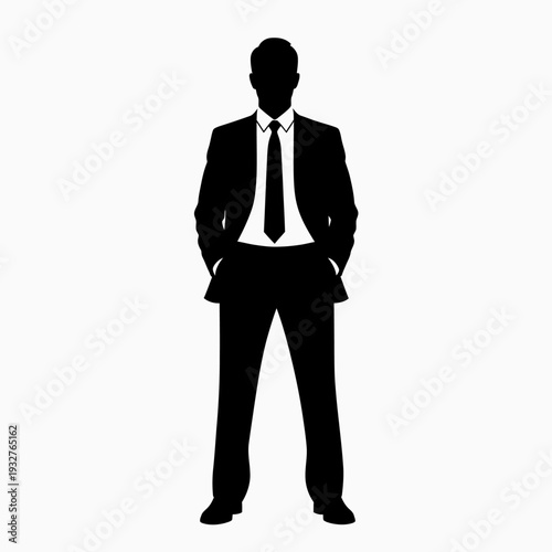 silhouette of a businessman