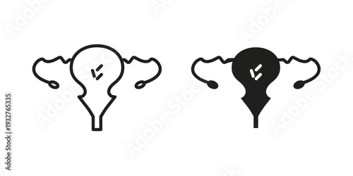 Pelvic inflammatory disease icon Symbol for App and Web UI Design Vectors