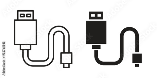 Phone cable icon Symbol for App and Web UI Design Vectors