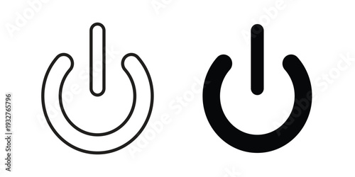 Power icon Symbol for App and Web UI Design Vectors