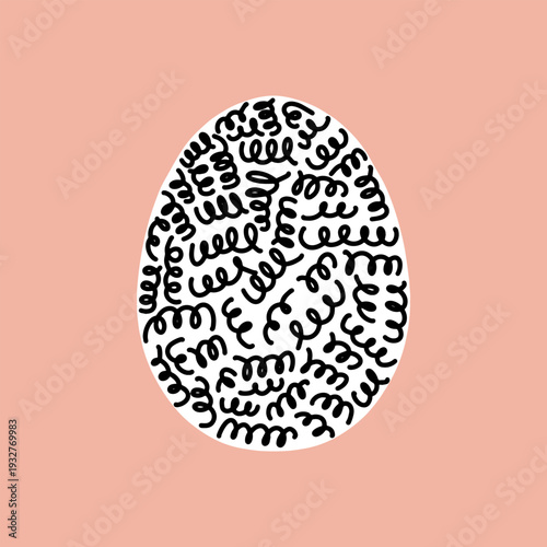 Easter egg icon. Illustration of Spring or Easter. Perfect for banner, postcard, poster, party and other decorations.