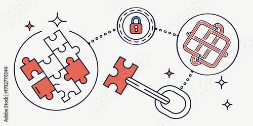 Illustration of interconnected red blood cells and a microscope.