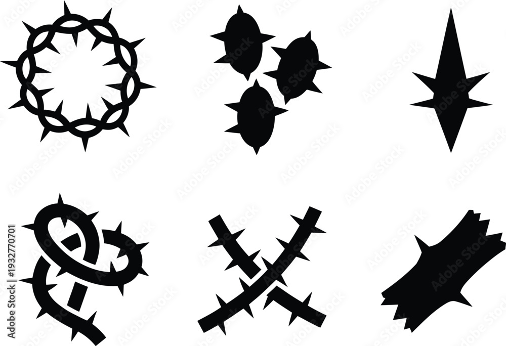 Fototapeta premium Knife tactical combat double-edged blade silhouette with worn grunge texture and shadowed spikes, isolated on white background for military and