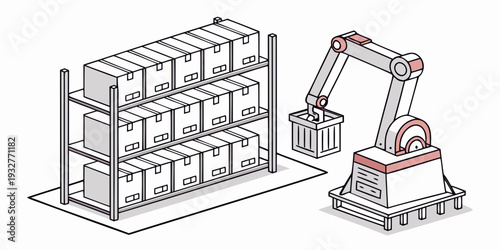 A detailed illustration of a construction site with a crane and a building under construction.