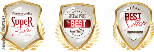 Three gold badges for super sale best quality and best seller