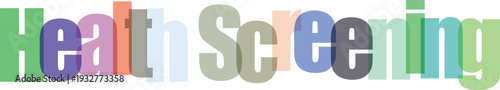 Health Screening Text Overlap Illustration
