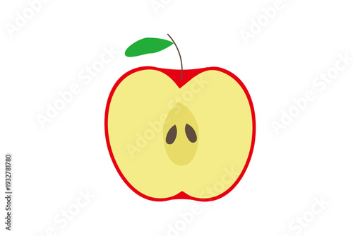 半分に切ったりんご