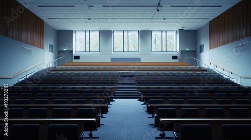 Modern Lecture Hall with Large Windows