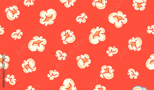 Cute popcorn pattern background vector design