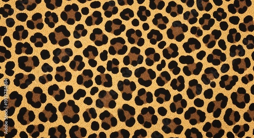 A close-up view of a cheetah's fur pattern with black spots on a yellow background, showcasing the animal's distinctive coat in a wildlife setting.