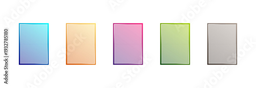 collection vector table design gradient blue, red, yellow, green, and gray theme. design vector for pricing table or infographic