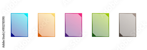 collection vector table design gradient blue, red, yellow, green, and gray theme. design vector for pricing table or infographic