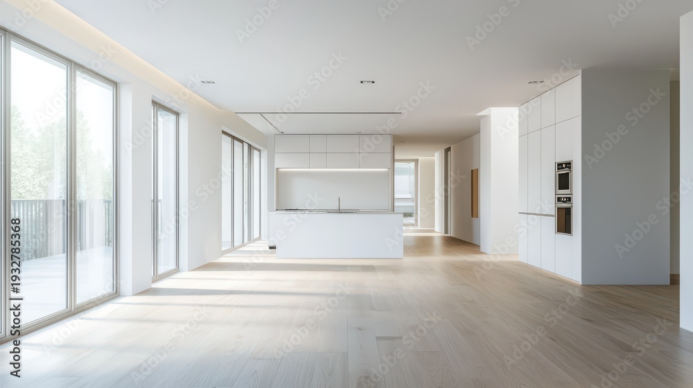 Obraz premium Minimalist Open Concept Living Space